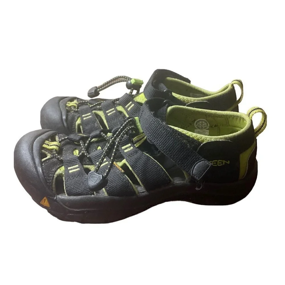 Keen Sandals Youth 3 Black Neon Green Big Kids Washable Sport Hiking boys